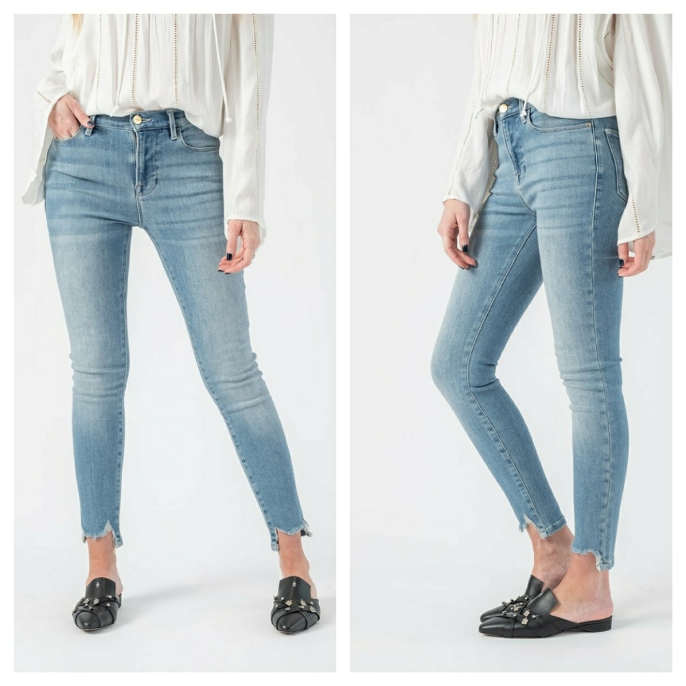 NEW Frame Le High Skinny Front Chew in Paltrow